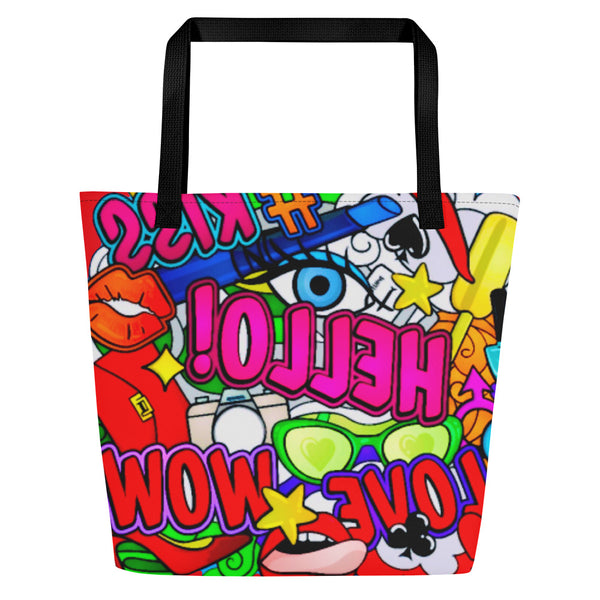 Jessie All-Over Print Large Tote Bag