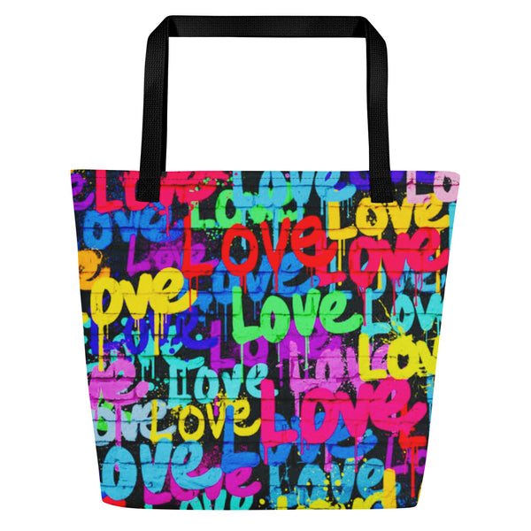 Kylie All-Over Print Large Tote Bag