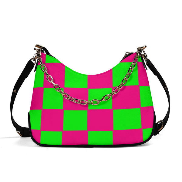 Lilian Lady PU Cross-body Bag With Chain Decoration