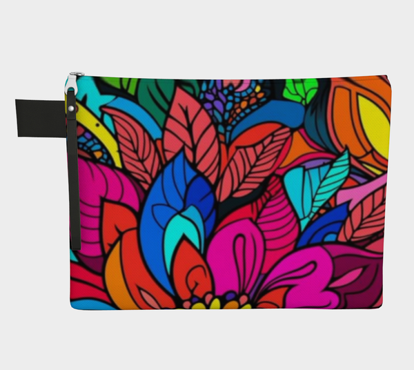 Flora carry all zipper pouch